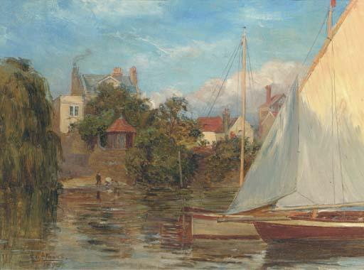 John Seymour Lucas, R.A., R.I. - On the Thames at Twickenham