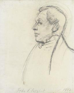 John Singer Sargent, R.A., R.W.S., H.R.S.A. - Study of a gentleman