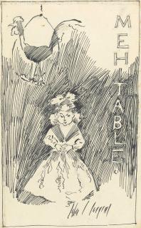 John Singer Sargent, R.A. - Design for a menu: Mehitable