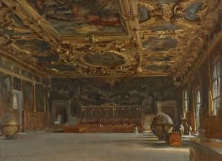 John Singer Sargent, R.A. - Hall of the Grand Council, Doge\'s Palace, Venice