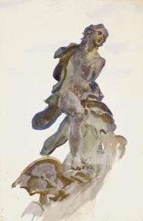 John Singer Sargent - A Statue In Rome