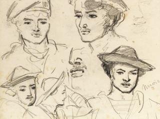 John Singer Sargent - Figure Studies: A double-sided work
