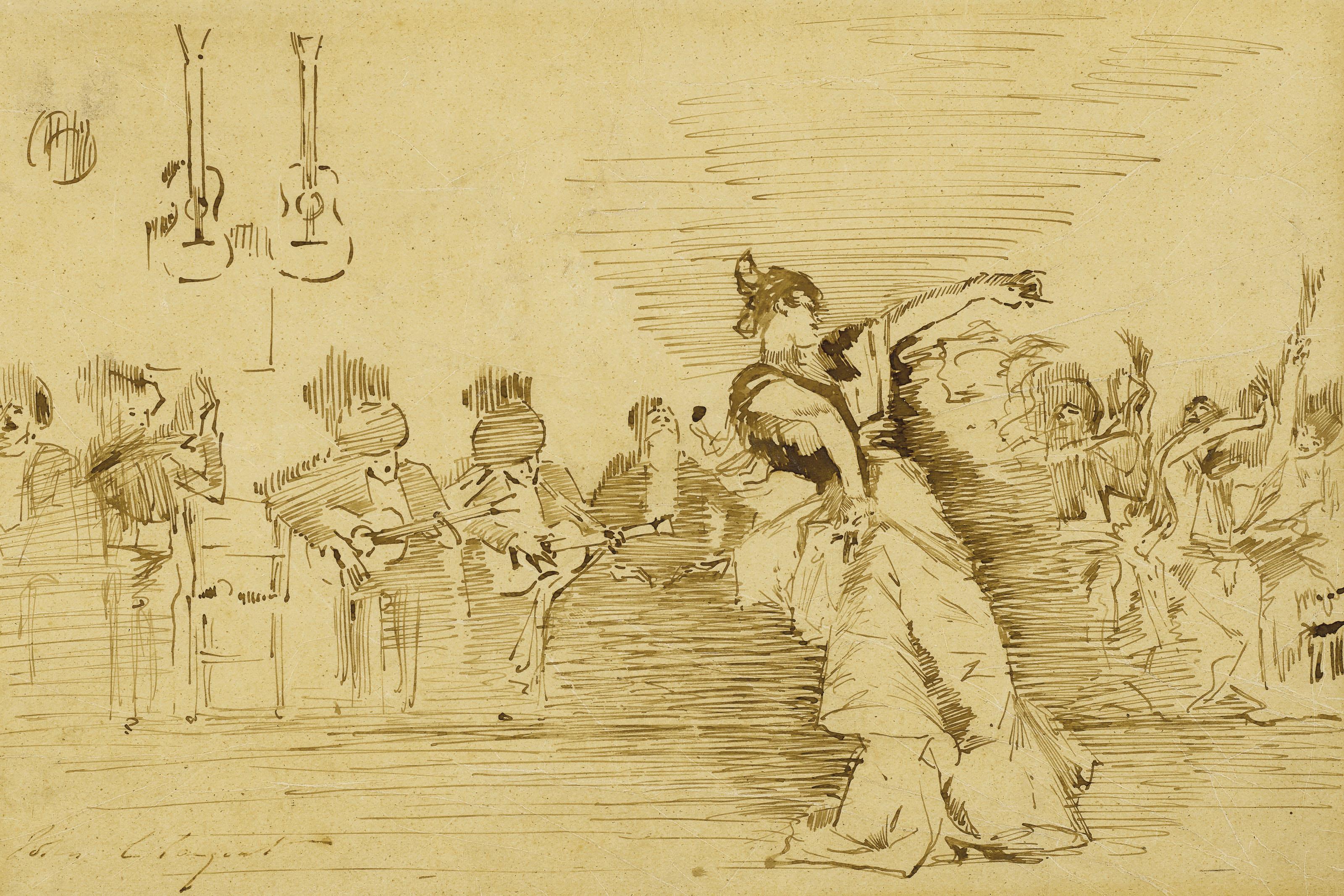 John Singer Sargent - Sketch After \'El Jaleo\'