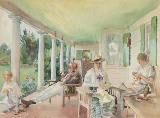 John Singer Sargent - The Piazza; On the Verandah
