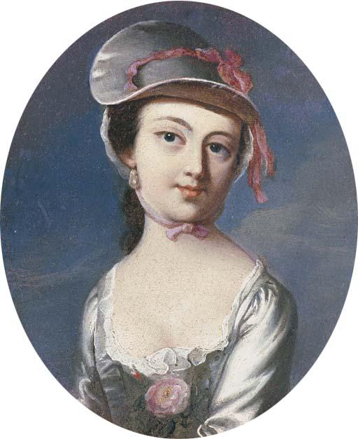 John Singleton Copley, R.A. - Portrait of Mary Clarke, Mrs. Samuel Barrett, small-bust-length