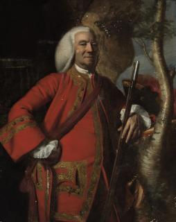 John Singleton Copley - Portrait of Colonel Jacob Fowle (1704-78), three-quarter length, with a musket
