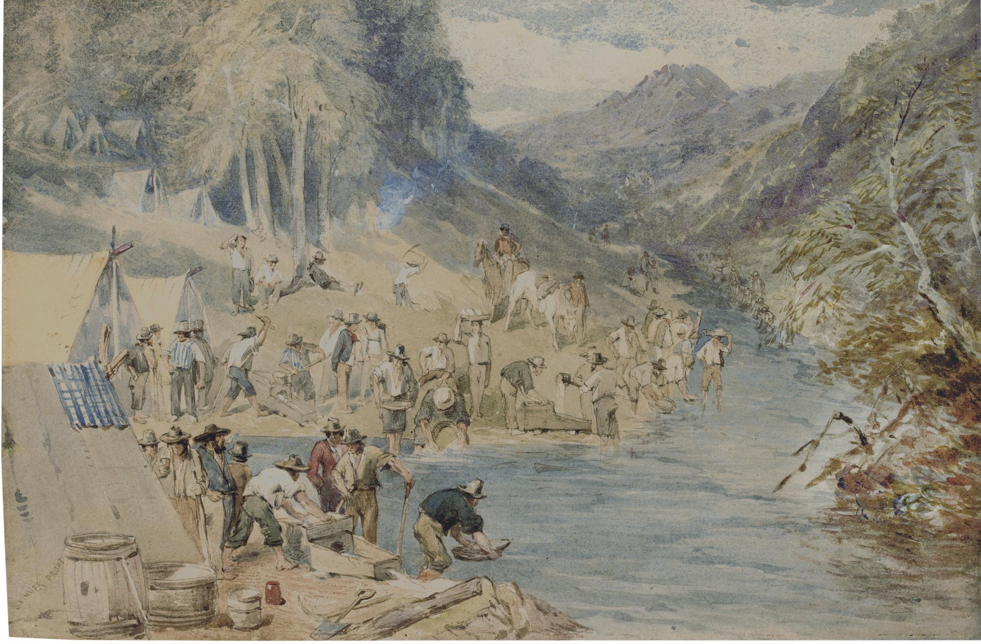 John Skinner Prout - Alluvial gold washing [Victoria]
