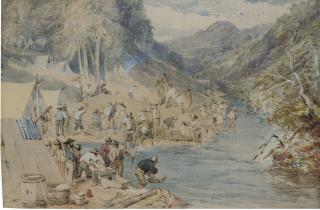 John Skinner Prout - Alluvial gold washing [Victoria]