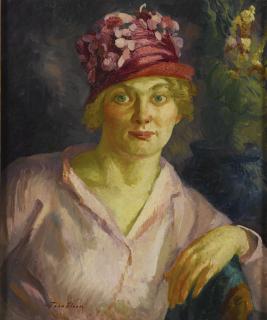 John Sloan - Blonde, Rose Hat