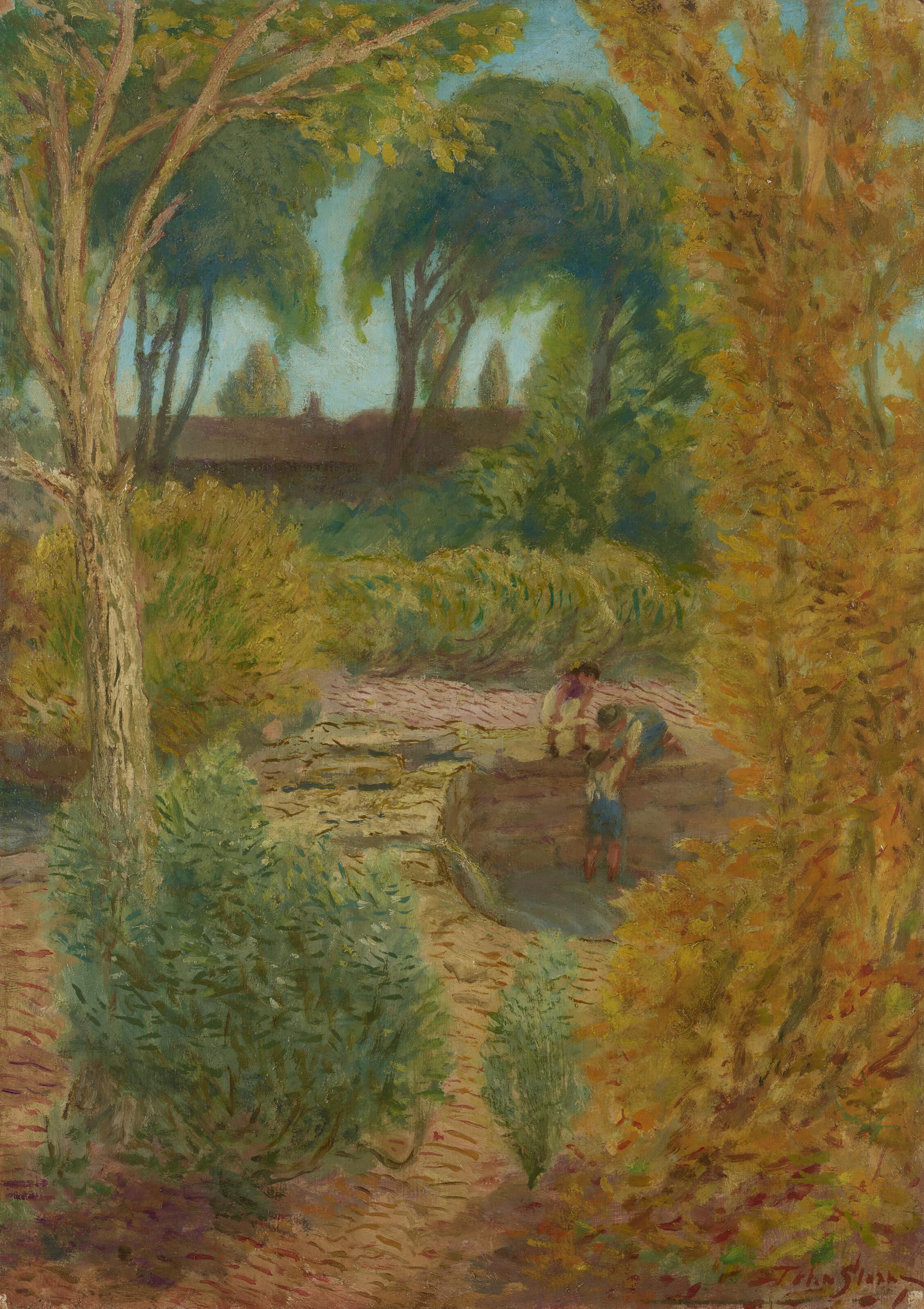 John Sloan - Fall, Santa Fe, River