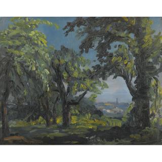 John Sloan - Glimpse Of New York From The Palisades