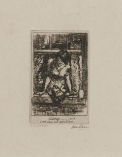 John Sloan - Greetings, alternatively titled Mother and Child at a Window