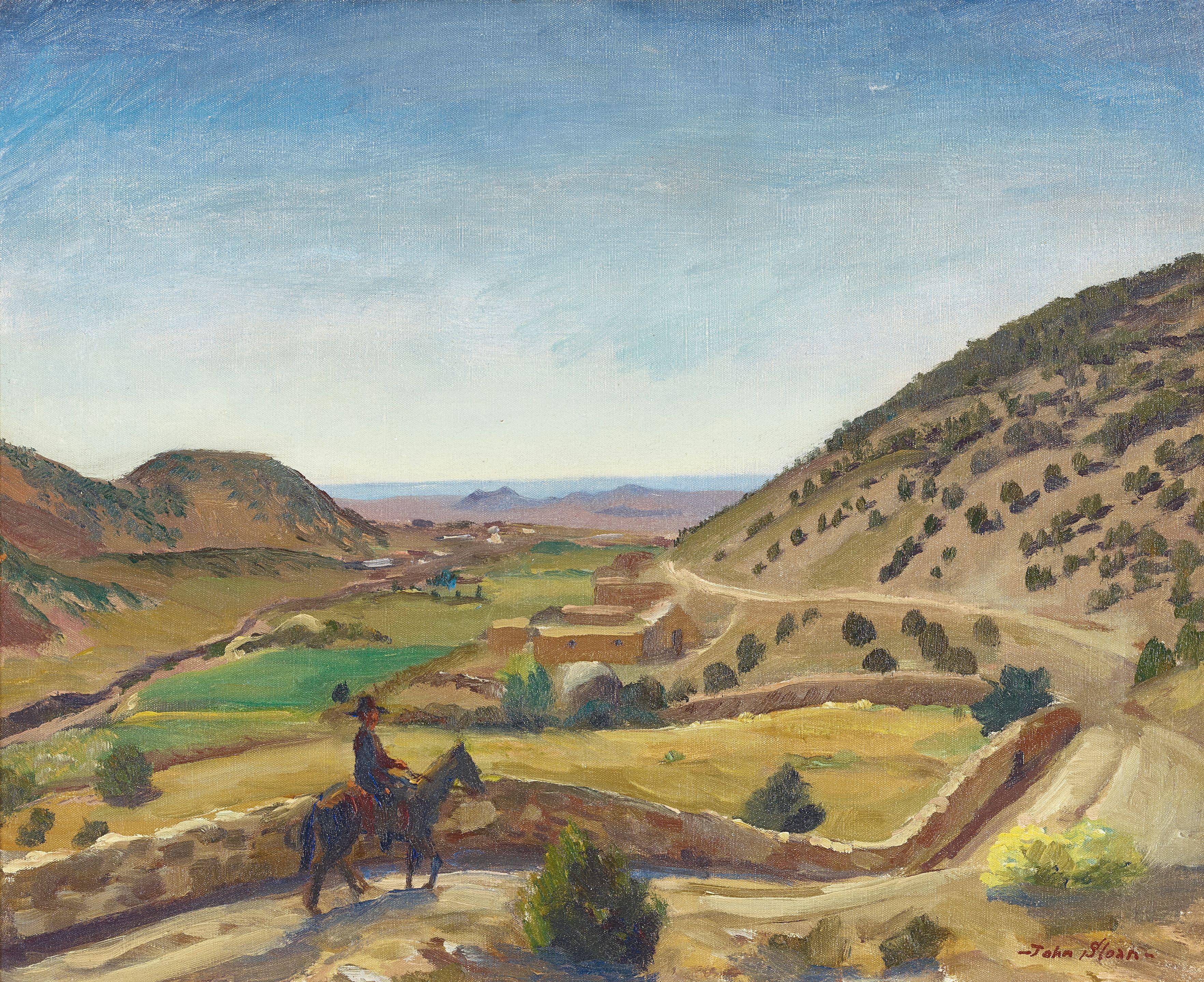 John Sloan - Looking West, Santa Fe N.M. (from Cerro Gordo Road)