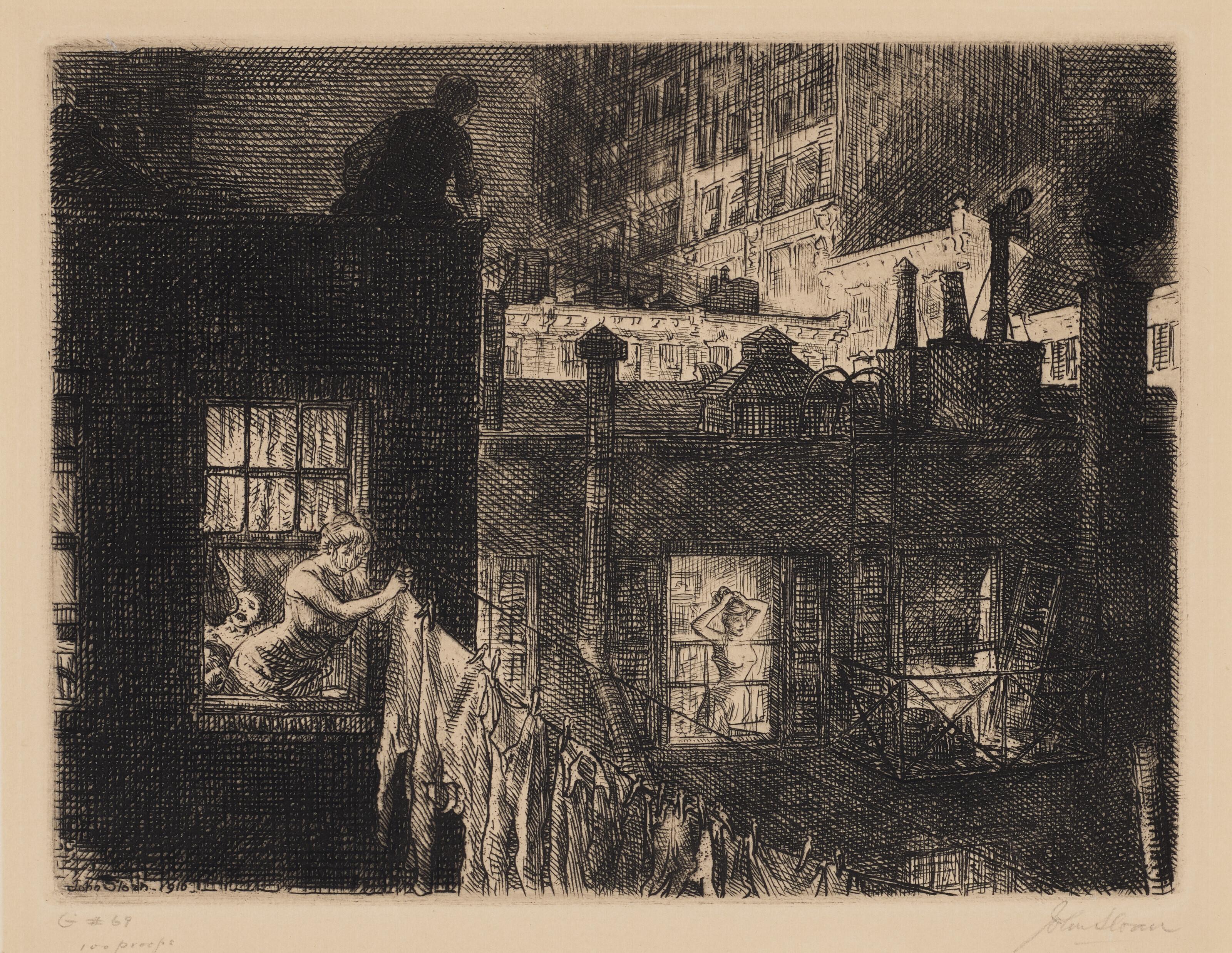 John Sloan - Night Windows