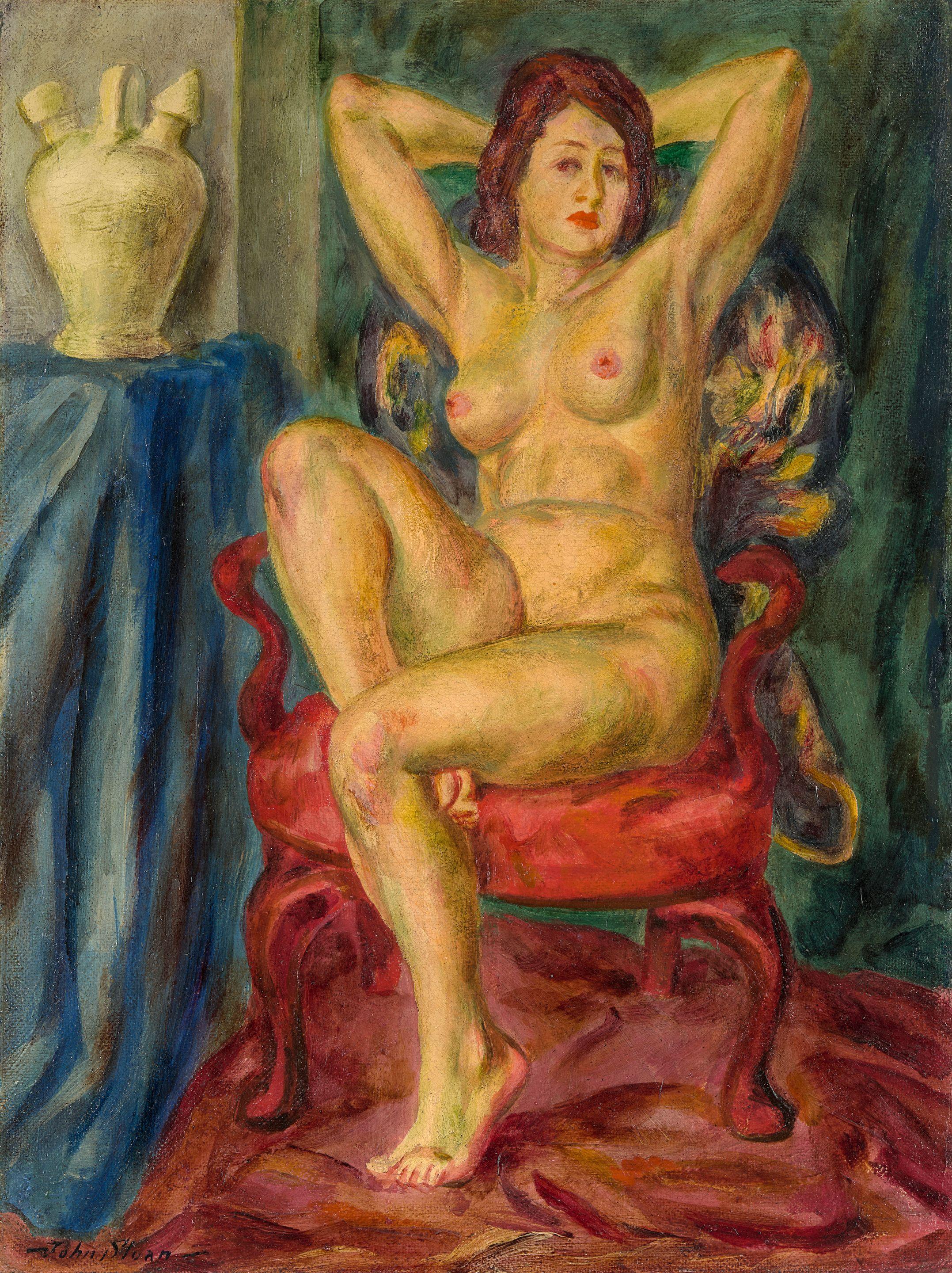 John Sloan - Nude and Spanish-Jug