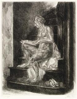 John Sloan - Nude on Stairs (M. 241)