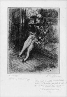 John Sloan - Reading in the Subway (M. 223)