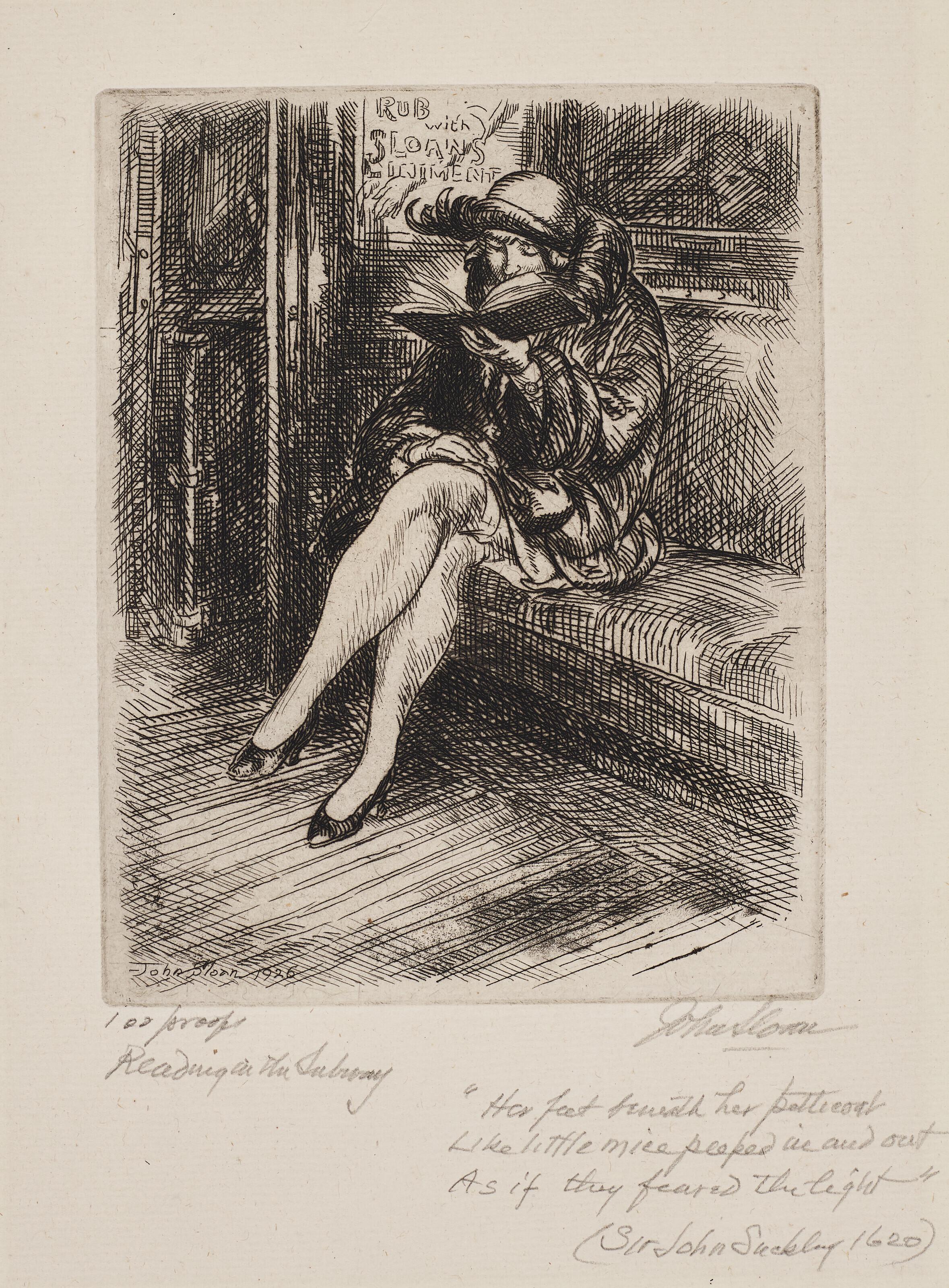 John Sloan - Reading in the Subway