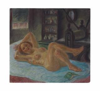 John Sloan - Reclining Nude and Press