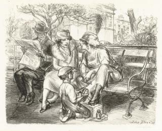 John Sloan - Shine, Washington Square (Morse 210)