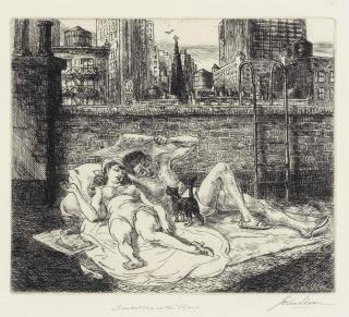 John Sloan - Sunbathers on the Roof