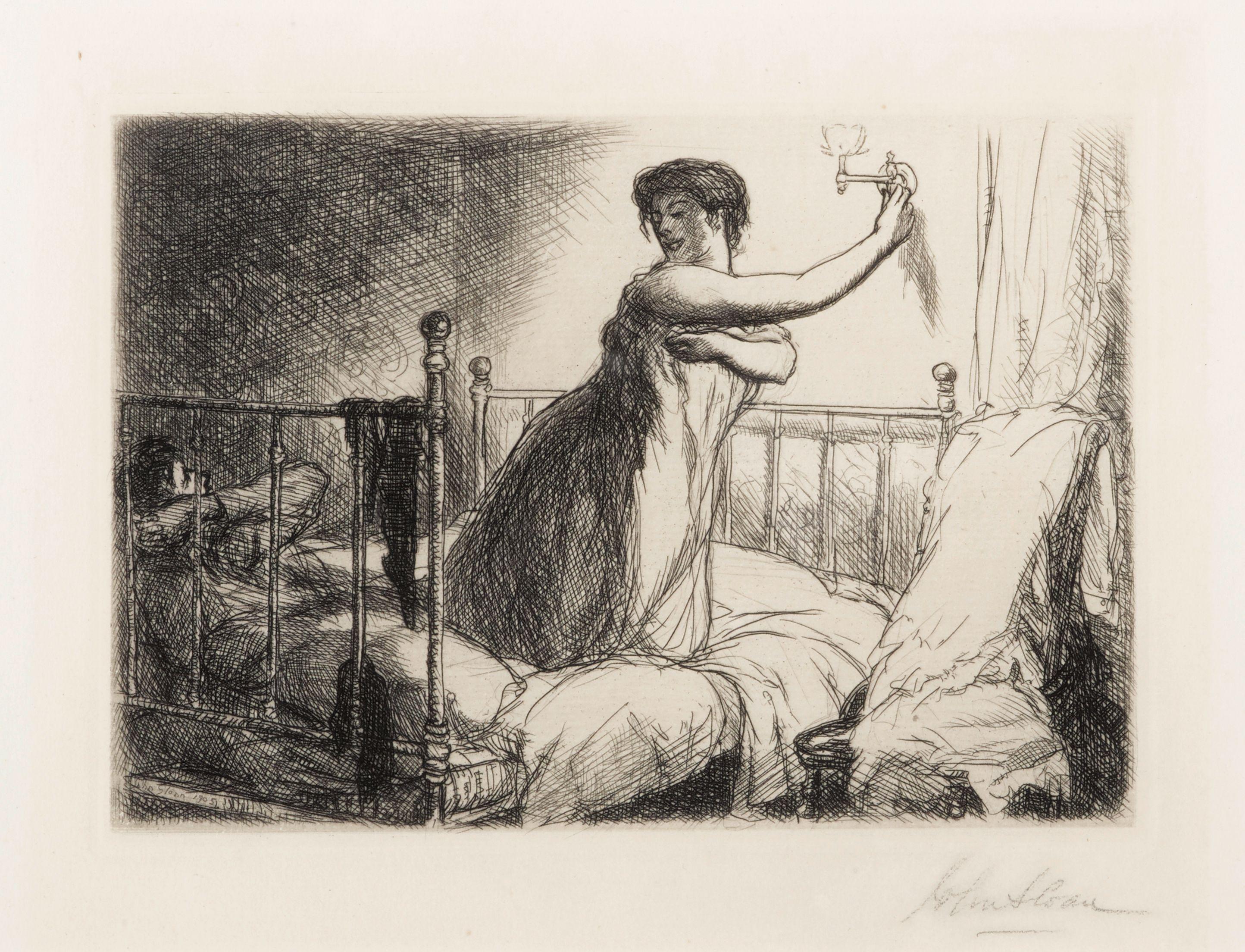 John Sloan - Turning Out The Light, From New York City Life