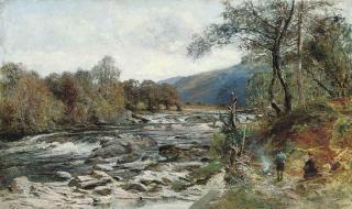 John Smart, R.S.A., R.S.W. - The Island Pool on the Orchy