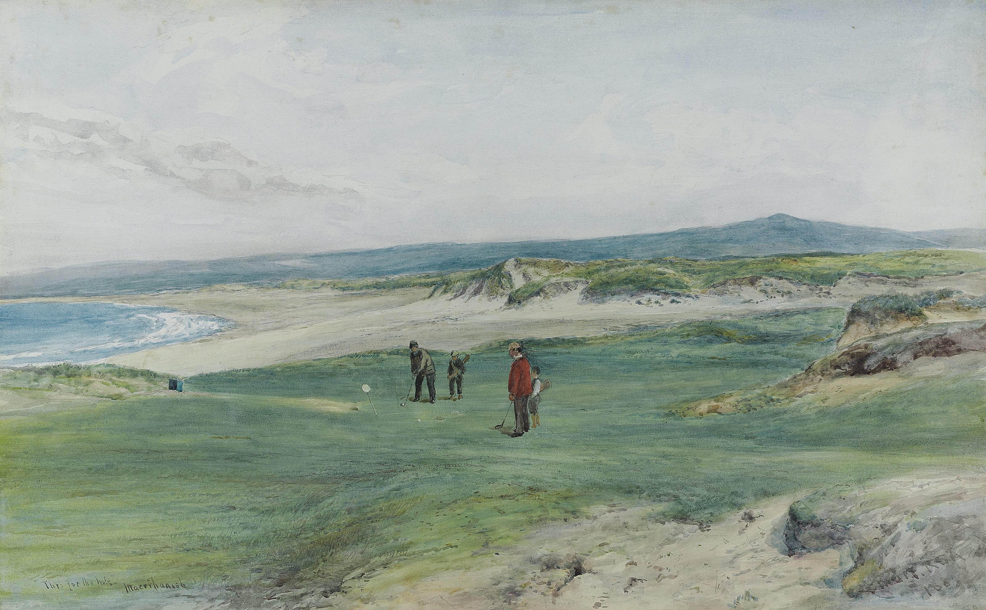 John Smart, R.S.A., R.S.W. - This for the hole!: Golfing at Machrihanish