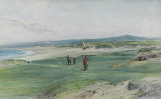 John Smart, R.S.A., R.S.W. - This for the hole!: Golfing at Machrihanish