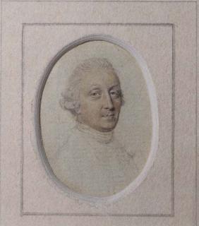 John Smart - A Preparatory Sketch For A Miniature Of A Gentleman With Curled Powdered Hair
