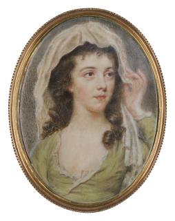 John Smart - Portrait Of A Lady In A Green Dress