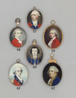 John Smart - The Hon. John Douglas (1756-1818), in the red and blue uniform of the 1st Foot Guards, powdered hair en queue