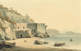 John Smith, O.W.S. - The Bay of Naples, from the beach at Posillipo