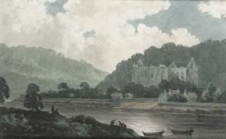 John Smith, O.W.S. - Tintern Abbey by moonlight