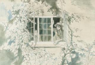 John Stanton Ward, R.A., R.W.S., A.R.C.A. - Charlotte At The Window