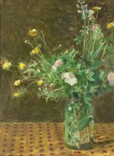 John Stanton Ward, R.A., R.W.S., V.P.R.P. - Dog Roses and Buttercups