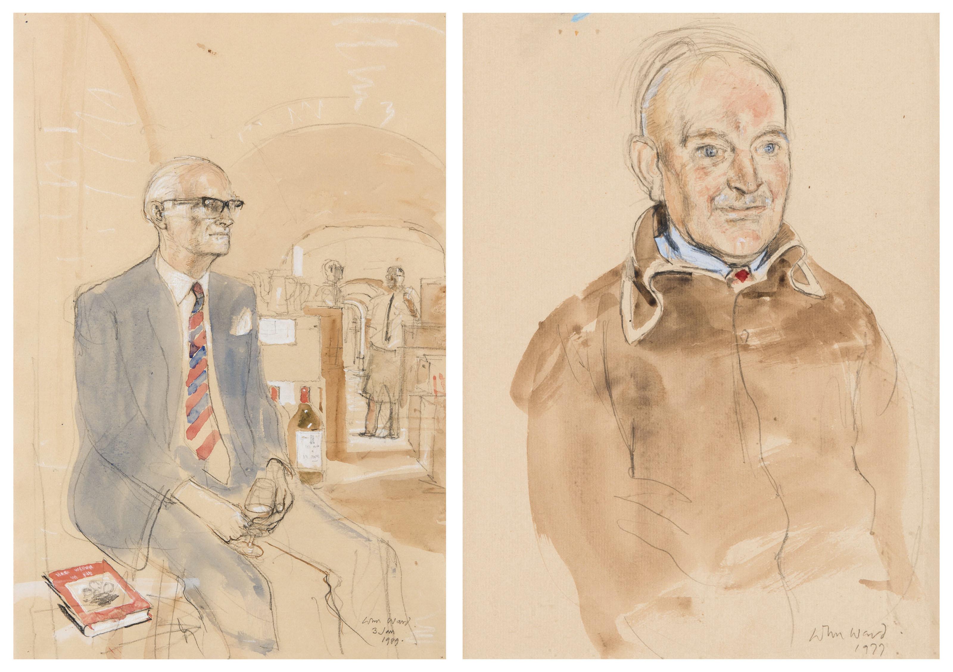 John Stanton Ward, R.A. - Portrait of Harry Waugh (i); Charlie, Annabel\'s (ii)