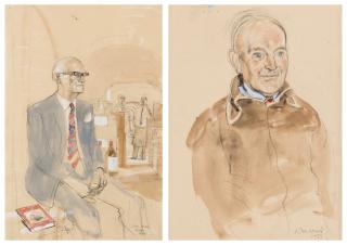 John Stanton Ward, R.A. - Portrait of Harry Waugh (i); Charlie, Annabel\'s (ii)