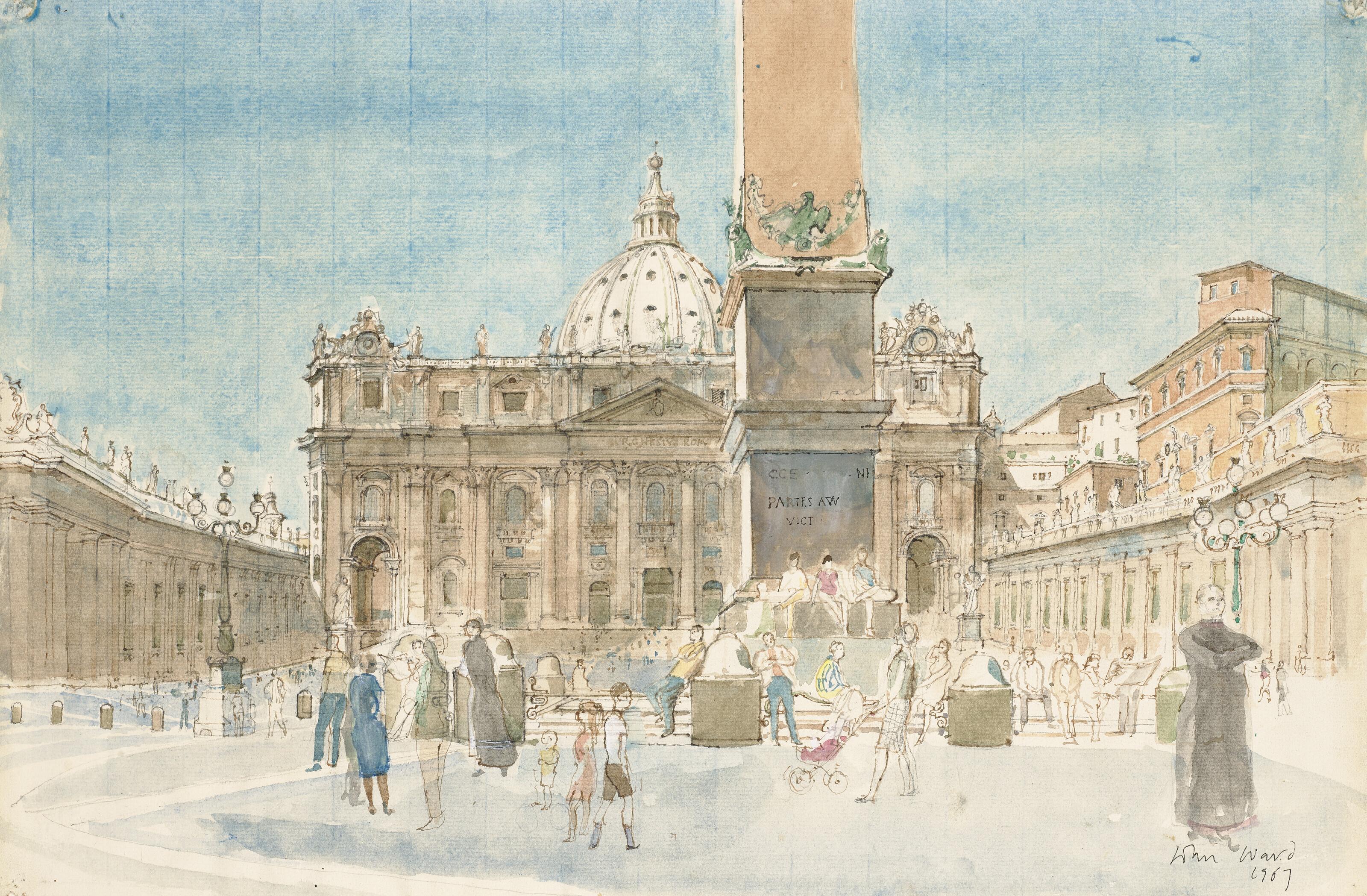 John Stanton Ward, R.A. - St. Peter\'s, Rome