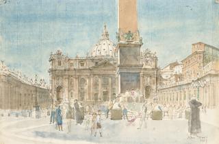 John Stanton Ward, R.A. - St. Peter\'s, Rome