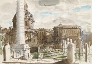 John Stanton Ward, R.A. - Trajan’s Forum, Rome