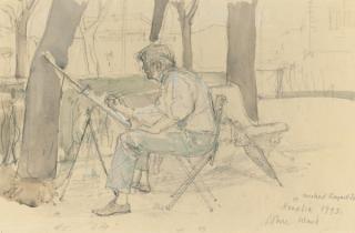 John Stanton Ward - An artist sketching in the open air