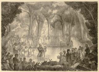 John Steuart Curry - Baptism in Big Stranger Creek (Cole 13)
