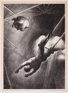 John Steuart Curry - The Flying Cadonas; The Missed Leap 2