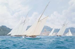 John Steven Dews - Les Voiles de Saint-Tropez, 1-7 October 2006: Lulworth hard on the wind off St Tropez