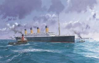 John Stewart - R.M.S. Titanic embarking on her maiden voyage with the Needles off to port