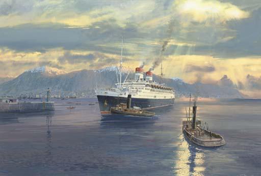 John Stewart - The Conte di Savoia Leaving Naples