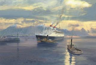 John Stewart - The Conte di Savoia Leaving Naples