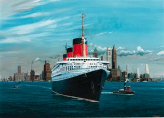 John Stewart - The Normandie departing New York