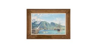 John Stobart - Lahaina, The Whaling Brig \'Isabella\' Arriving to a Warm Welcome in 1865